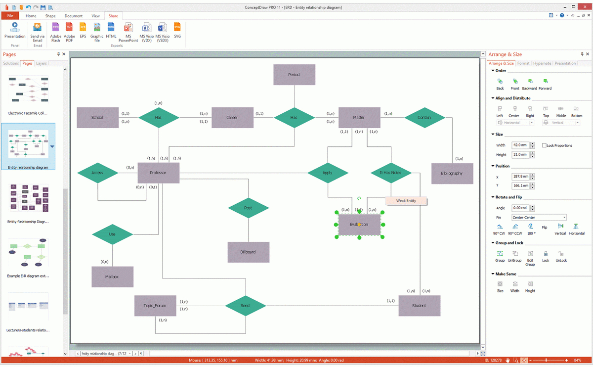 Entity Relationship Diagram Symbols | Professional Erd Drawing inside Er Diagram Easy Examples