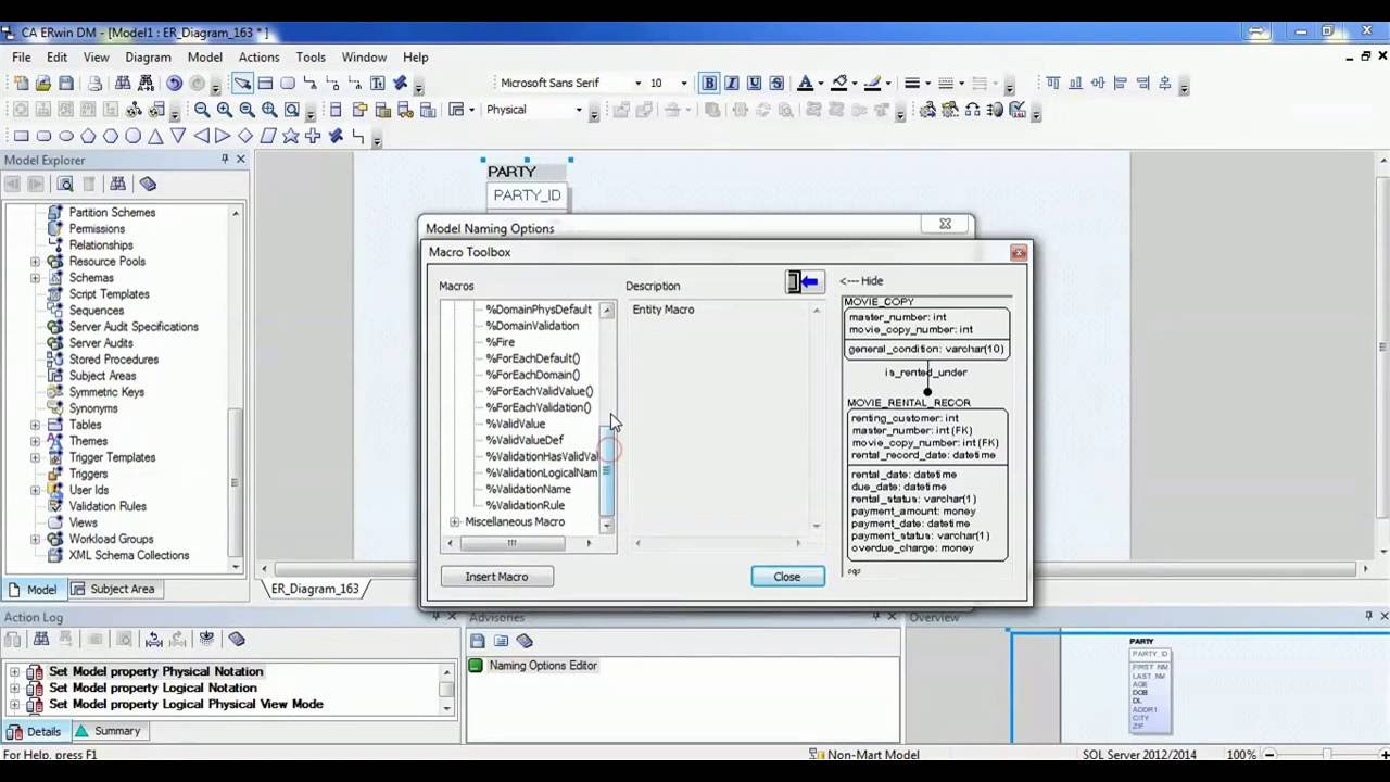 10. Erwin Data Modeler Tool Tutorial - How To Create And Configure Macros inside Erwin Data Modeling Tool