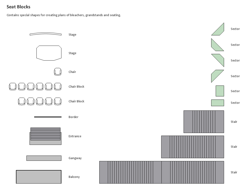 Building Drawing Design Element: Seat Blocks | Cisco in Er Diagram Movie Theater