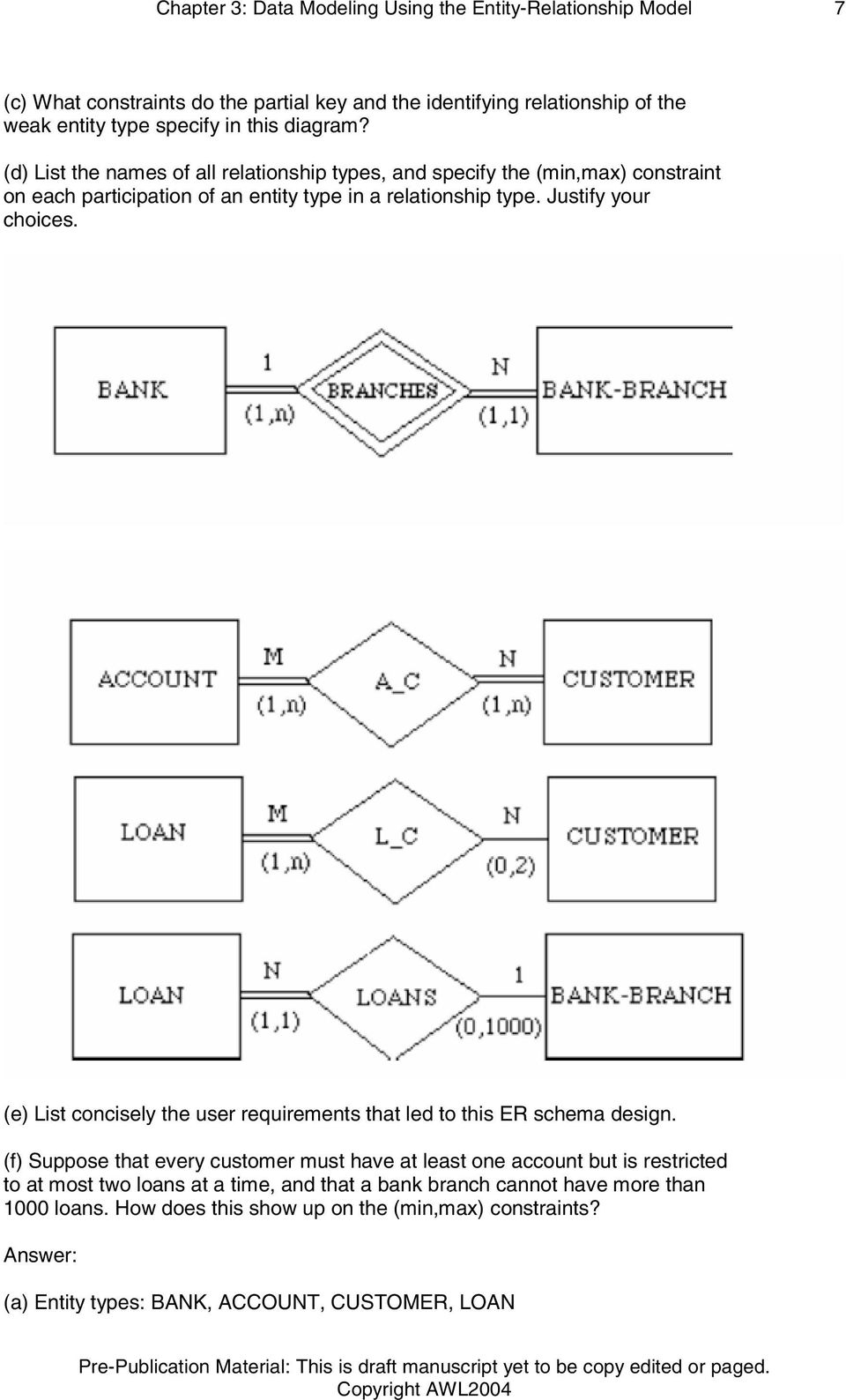 Chapter 3: Data Modeling Using The Entity-Relationship Model for Er Diagram Partial Key
