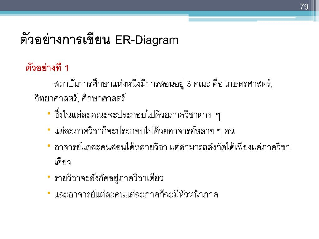 Chapter 6 : แบบจำลอง E-R (Entity-Relationship Model) - Ppt inside 6. Er-Diagram ประกอบด้วยองค์ประกอบพื้นฐานอะไรบ้าง