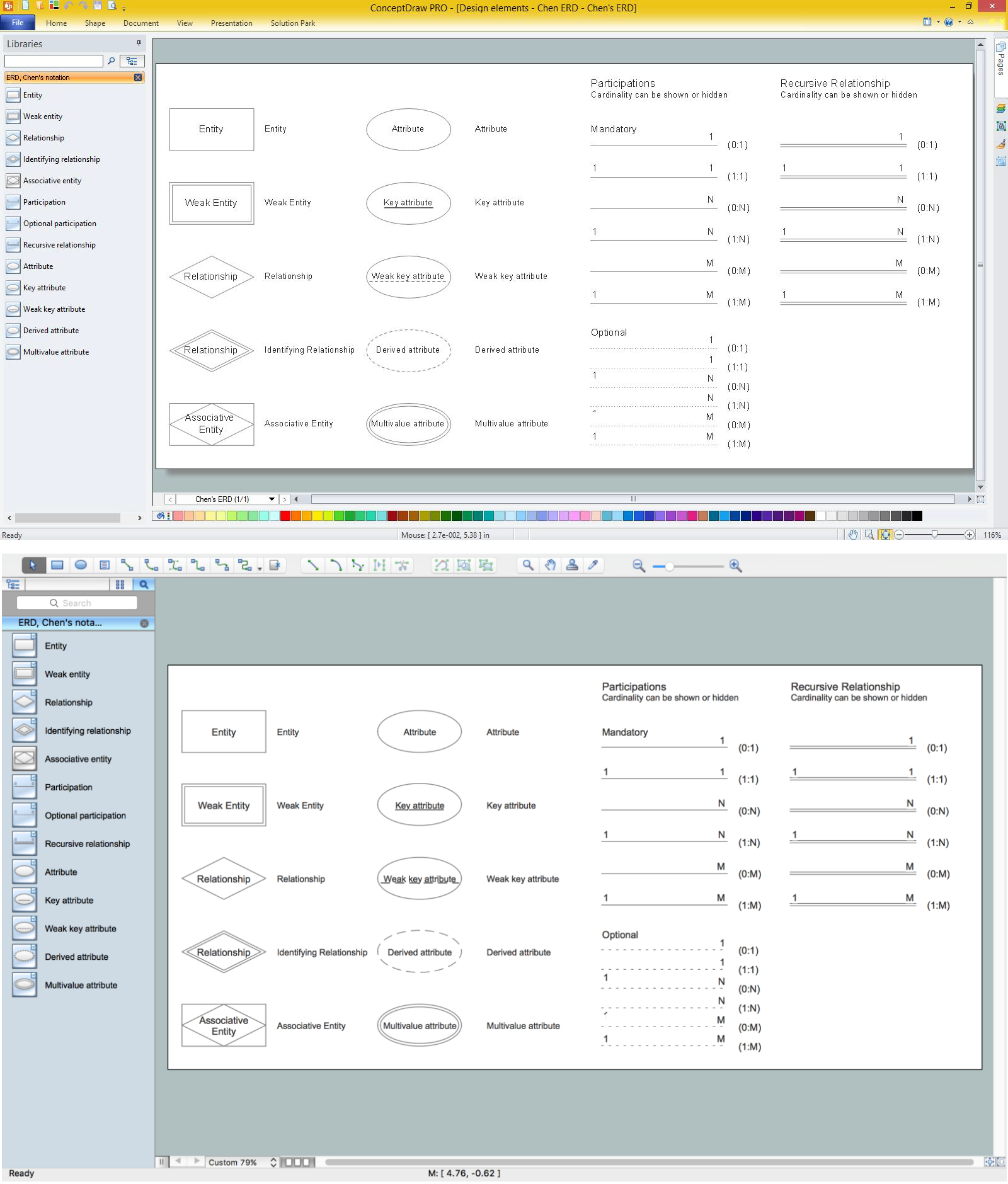 Chen Notation | Design Elements - Er Diagram (Chen Notation throughout Er Diagram Relationship Types