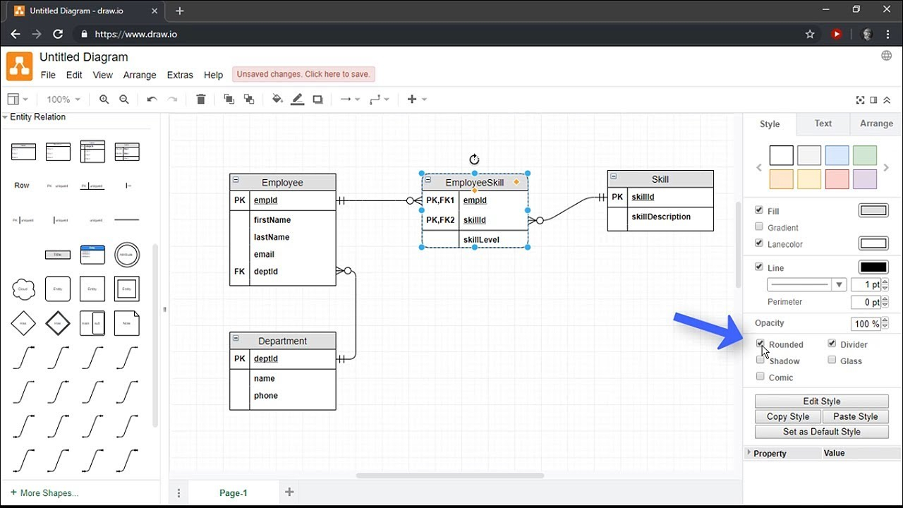 Creating Entity Relationship Diagrams Using Draw.io for Draw Db Schema