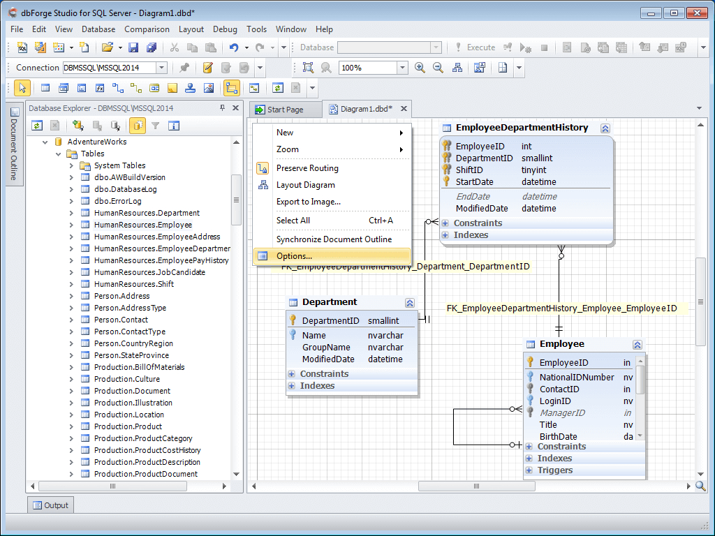 Database Diagram Tool For Sql Server with Database Schema Drawing Tool
