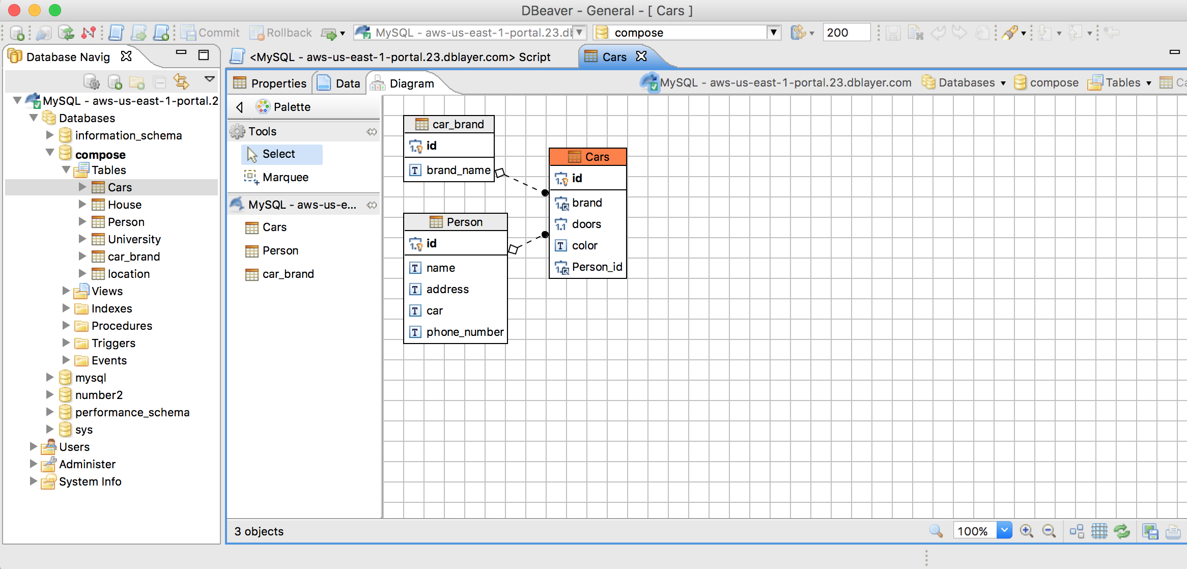 Database Management Tools And Compose For Mysql - Compose within Er Diagram Dbeaver