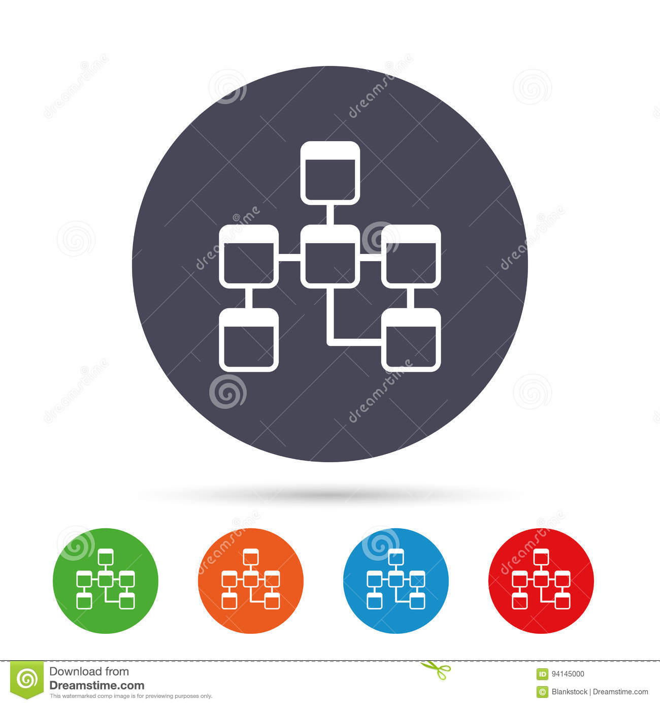 Database Sign Icon. Relational Database Schema. Stock Vector regarding Relational Database Symbols