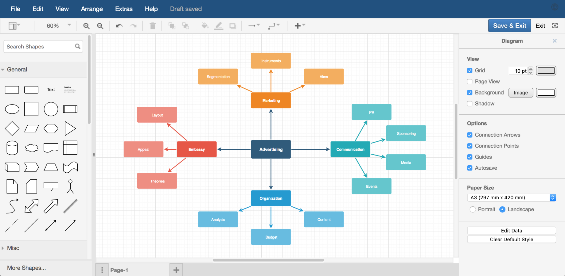 Er Diagram In Draw.io | ERModelExample.com