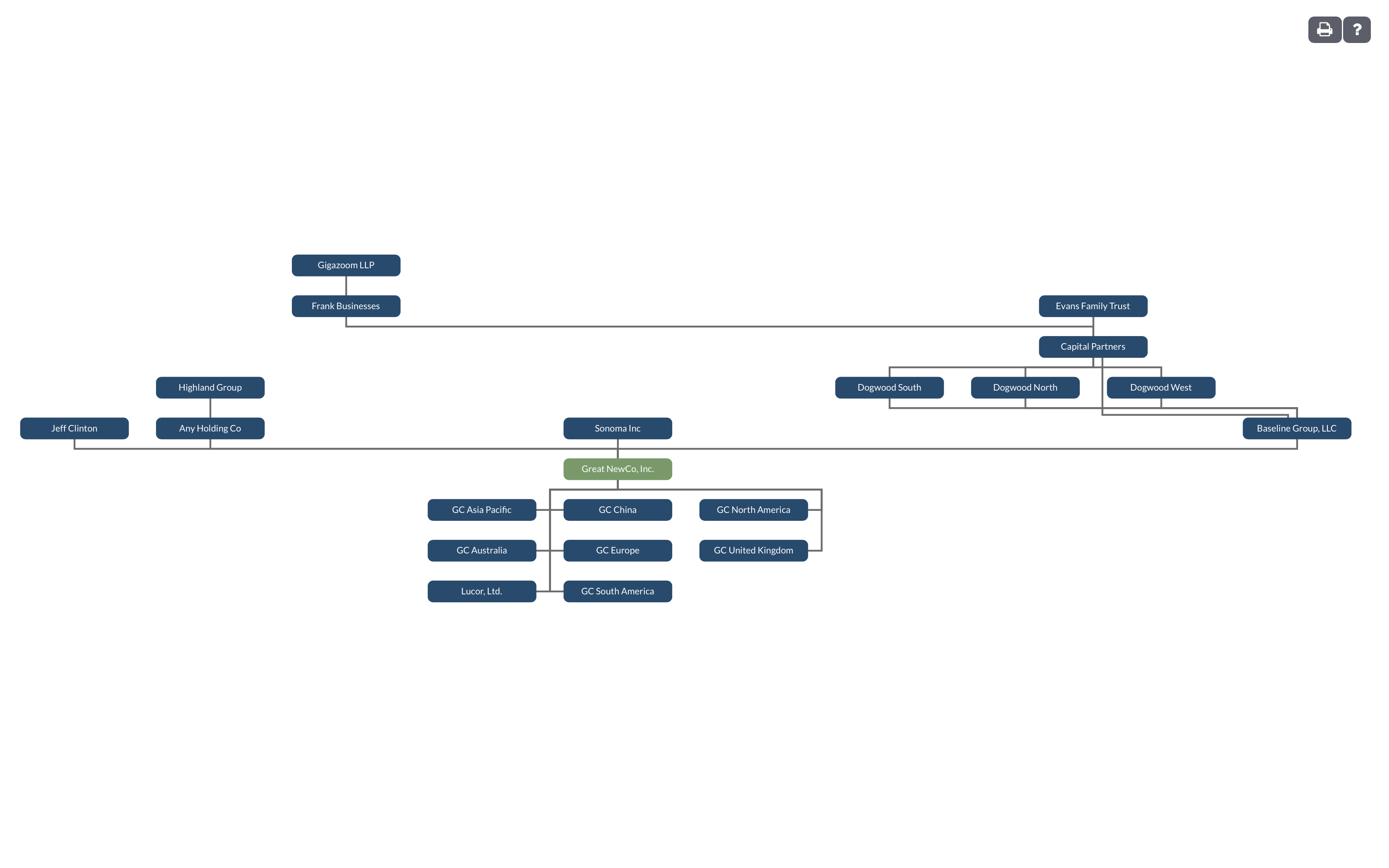 Entity Organization Chart Shapes