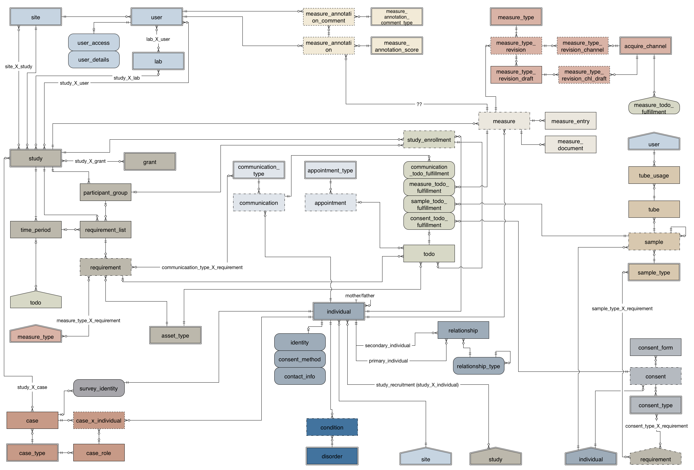 Entity Relationship Diagram (Erd) — Rexstudy Handbook 4.13.1 within Erd Data Model