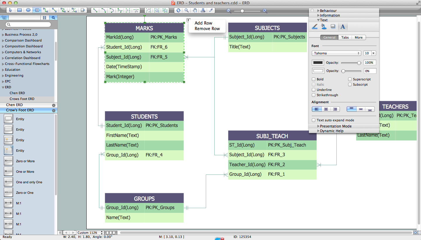 Entity-Relationship Diagram (Erd) With Conceptdraw Diagram inside Erd Maker Online Free
