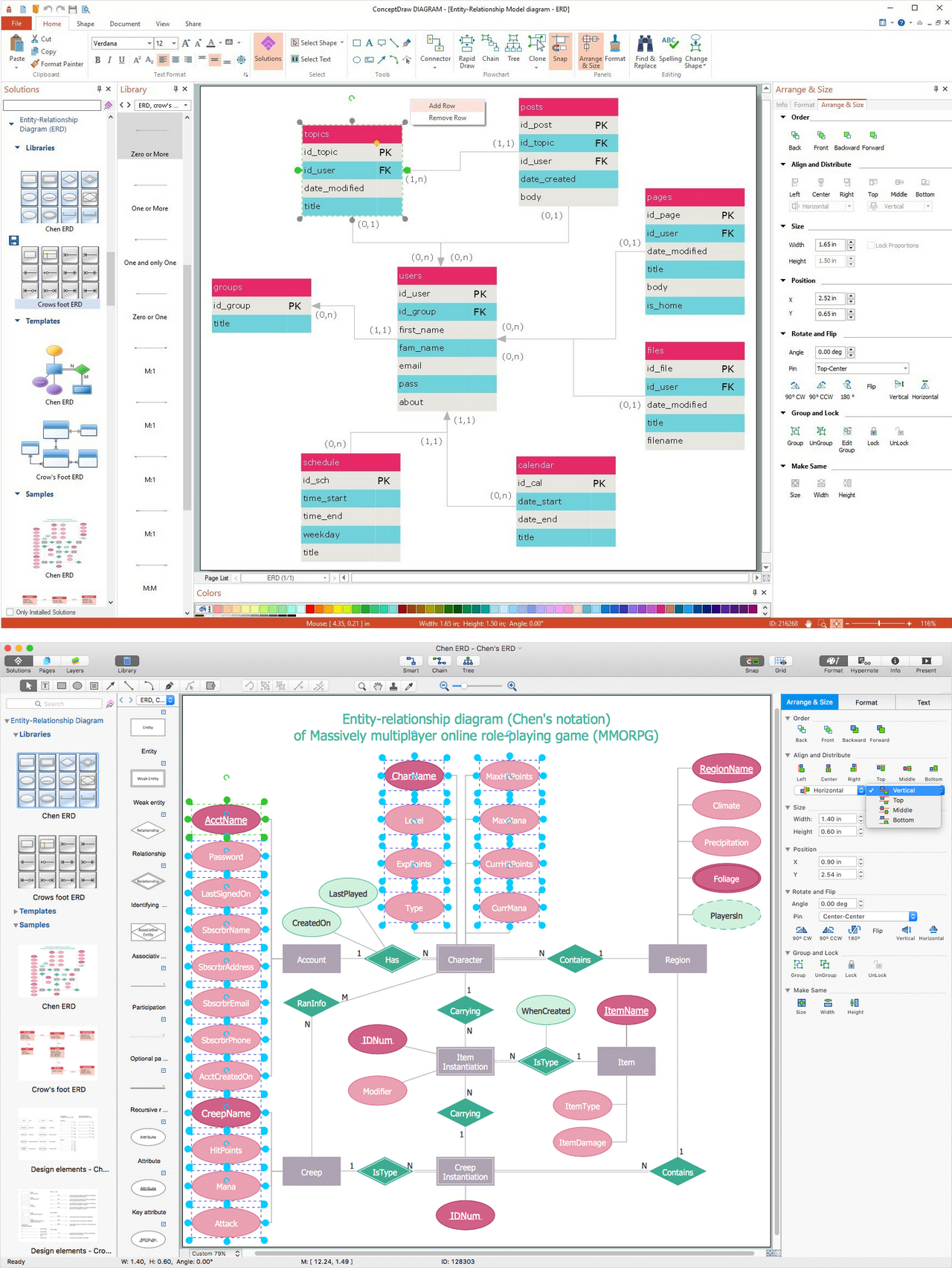 Entity Relationship Diagram Examples | Professional Erd Drawing inside Relationship Diagram Example