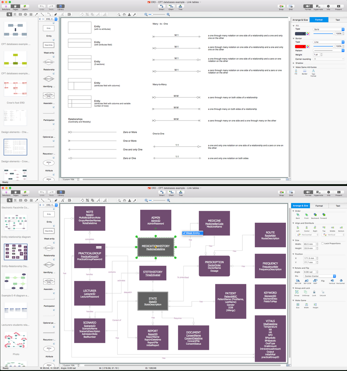 Entity Relationship Diagram Software For Mac | Drawing Er throughout Er Diagram One To Many Arrow