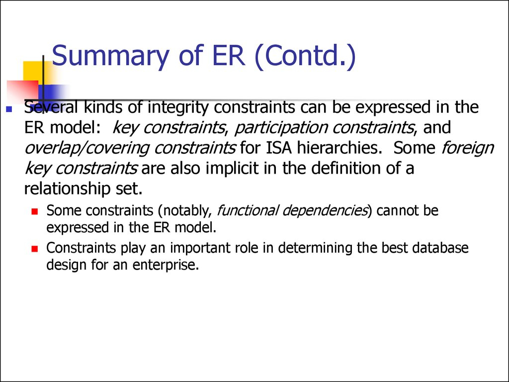 Entity Relationship Model. (Lecture 1) - Online Presentation with regard to Er Model Definition