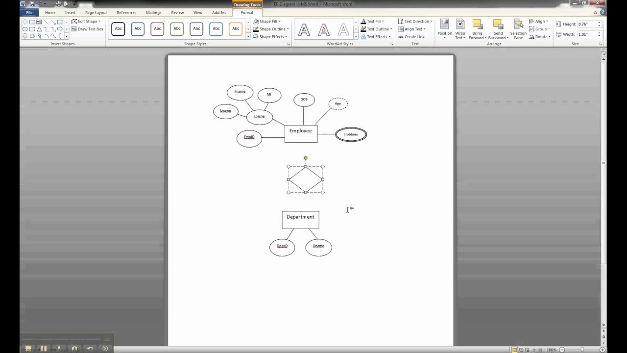 Er Diagram In Ms Word Part 6 - Creating A Relationship regarding Er Diagram In Access 2007