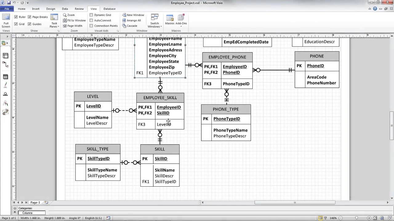 Erd Review Employee Projects within Er Diagram Project