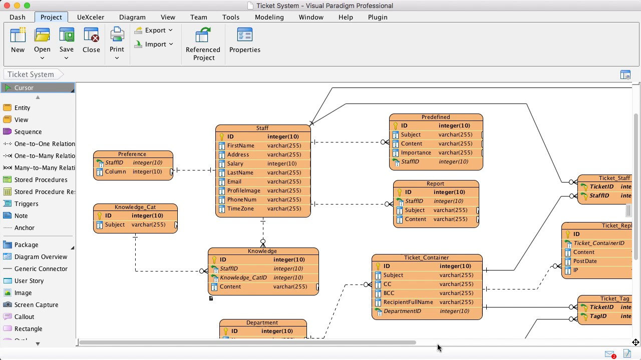 Export Entities To Xml for Generate Er Diagram From Xml