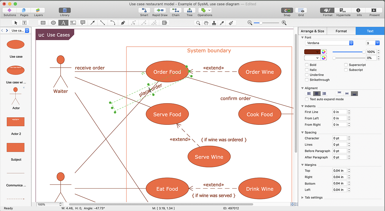 How To Add And Edit Connector Text | Basic Flowchart Symbols inside Er Diagram Rounded Arrow