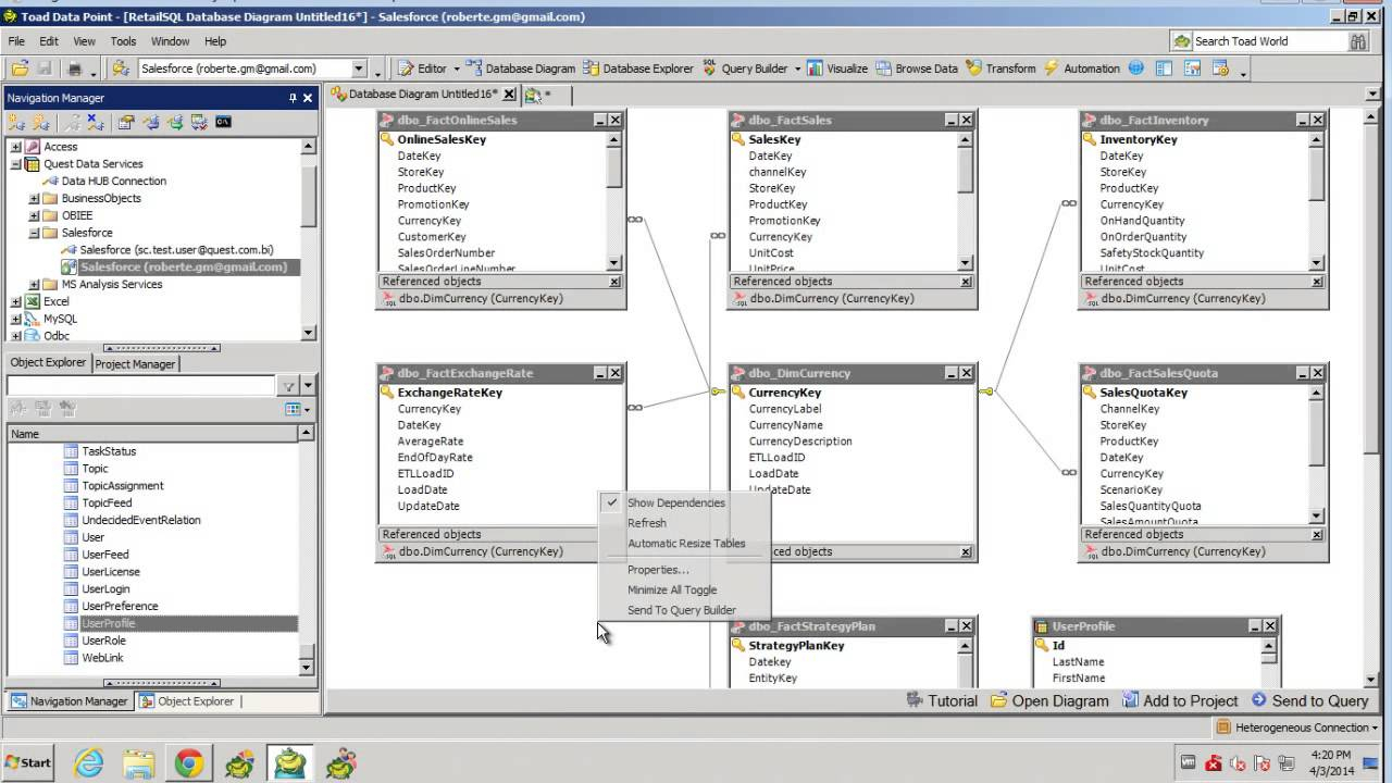 How To Diagram Data In Toad Data Point for Er Diagram Toad