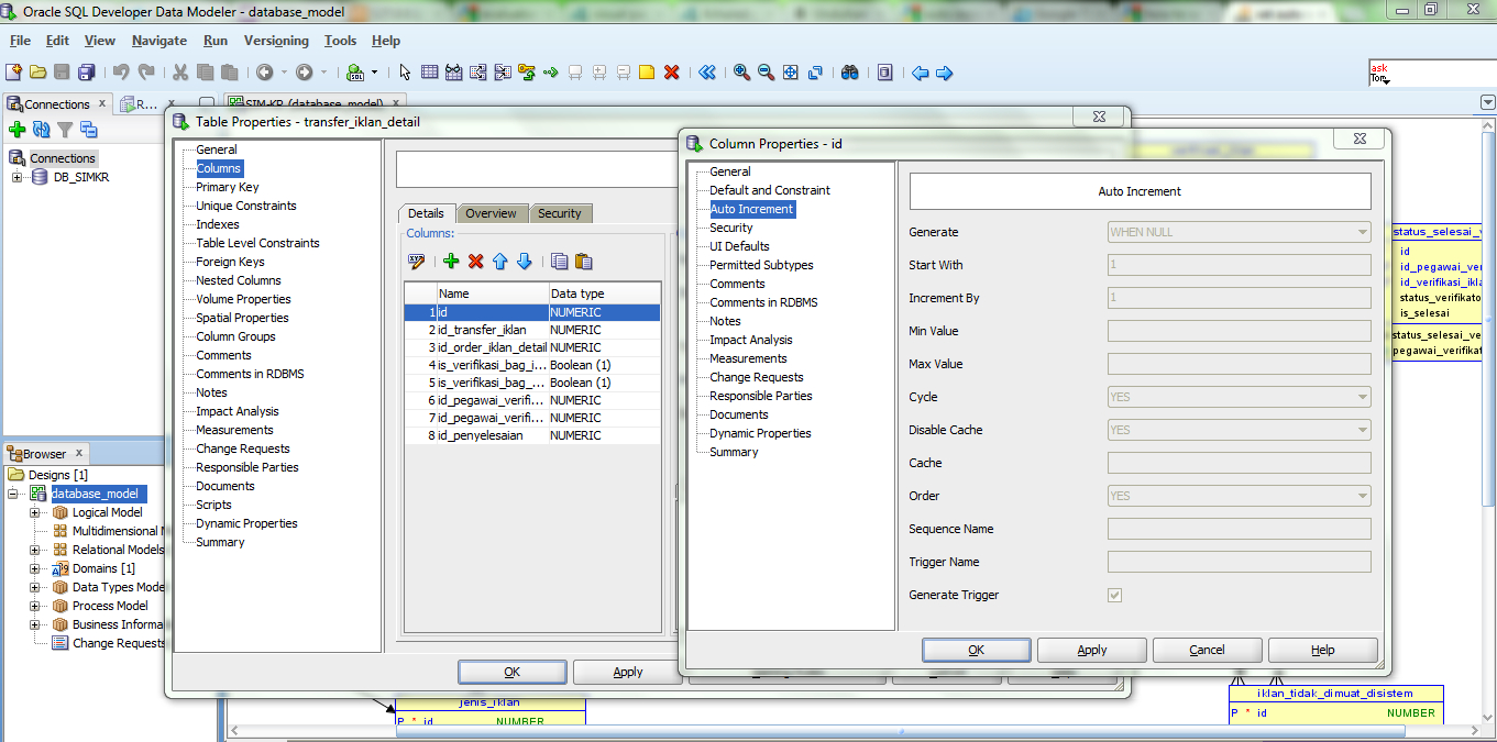 How To Set Auto Increment Column With Sql Developer - Stack within Er Diagram In Sql Developer 1.5.5