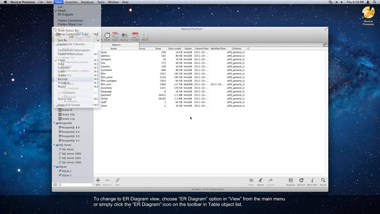 How To Switch To The Er Diagram View In Navicat? (Mac Os X) in Er Diagram Mac Os X