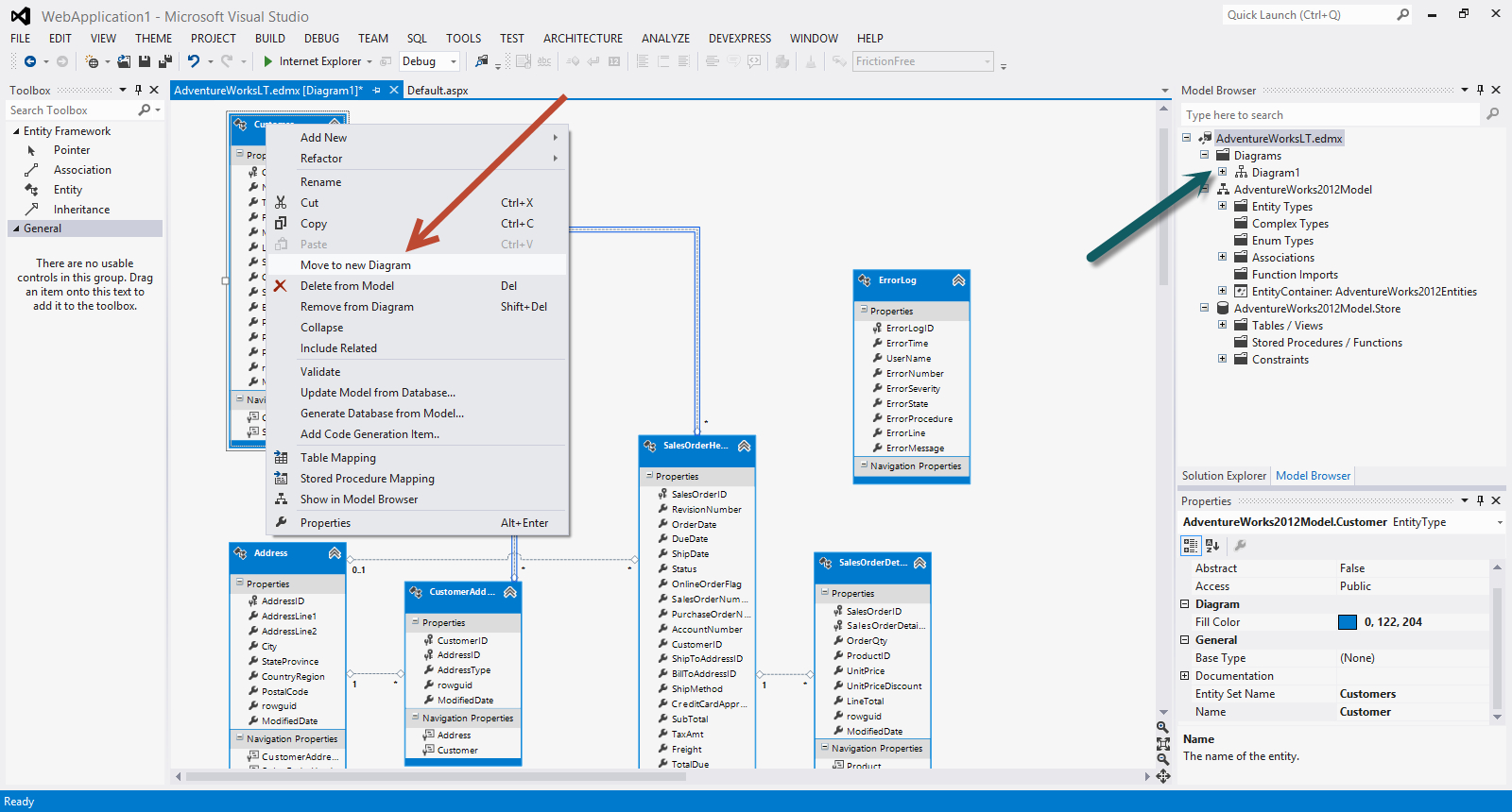 Nikolaos Kantzelis Asp Blog - Using Multiple Diagrams intended for Entity Model Diagram