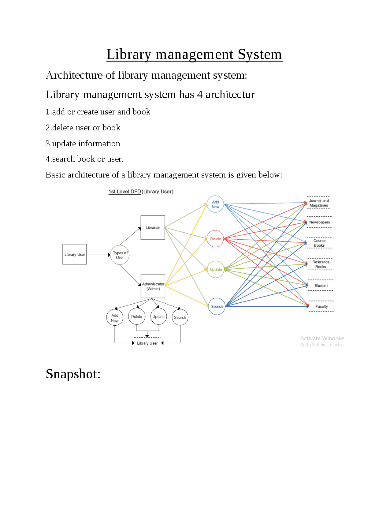 Online Library Management Architecture And E-R Diagram - Docsity regarding Er Diagram Lecture Notes