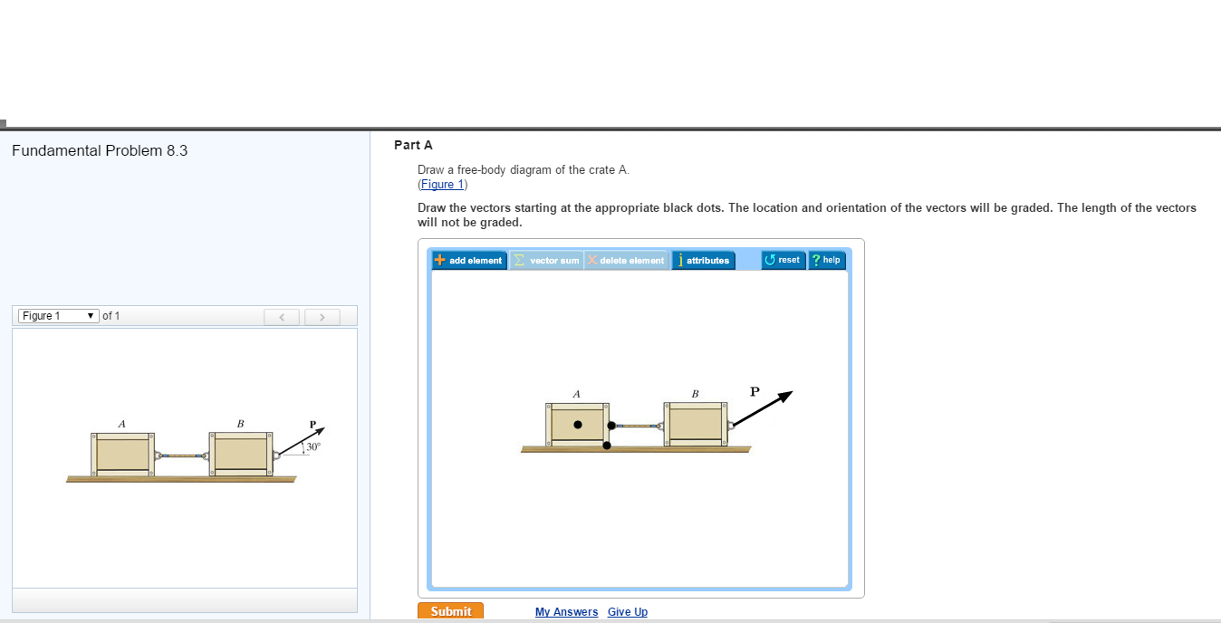 Solved: Fundamental Problem 8.3 First: Part A Draw A Free pertaining to Draw Diagram Free