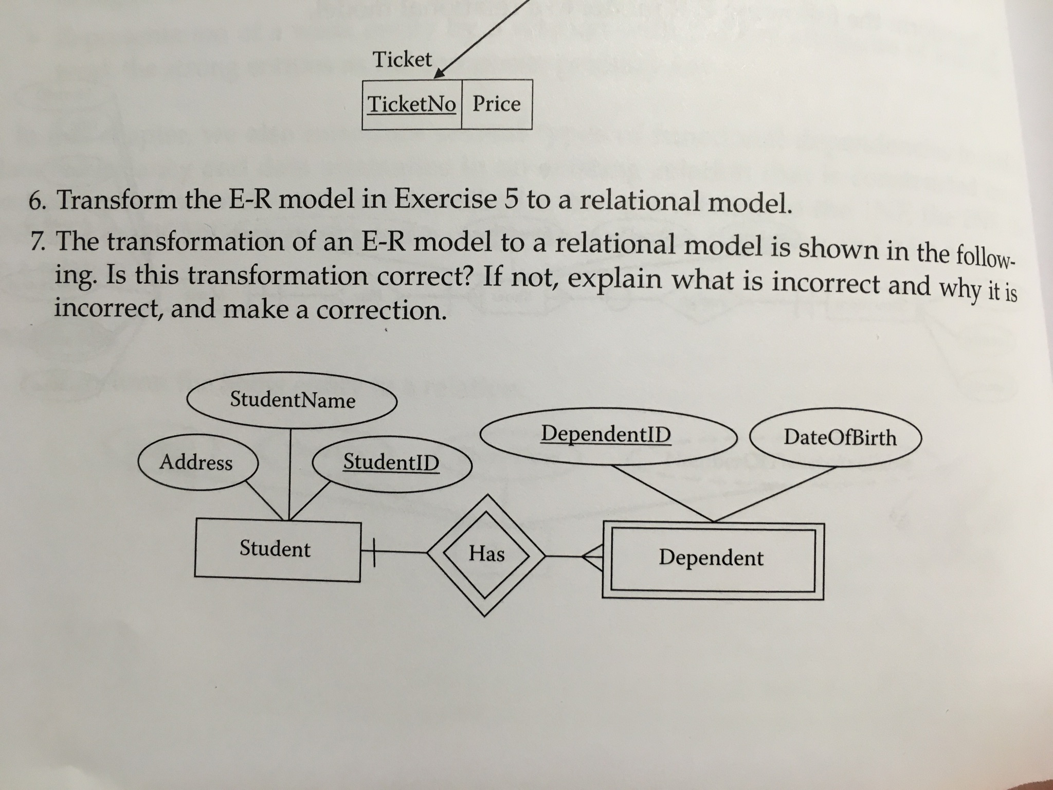 Solved: The Transformation Of An Er Model To A Relational inside Explain Er Model