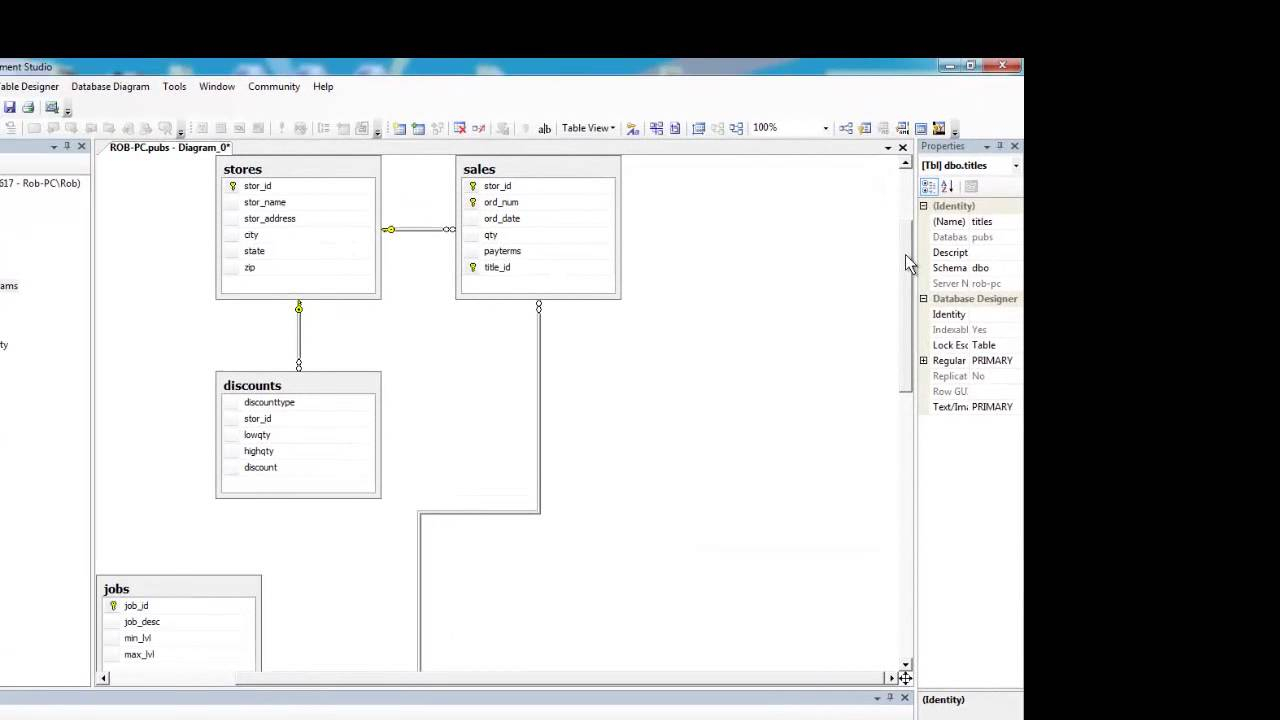 Sql Server: Creating A Database Diagram pertaining to Er Diagram In Sql Server 2005
