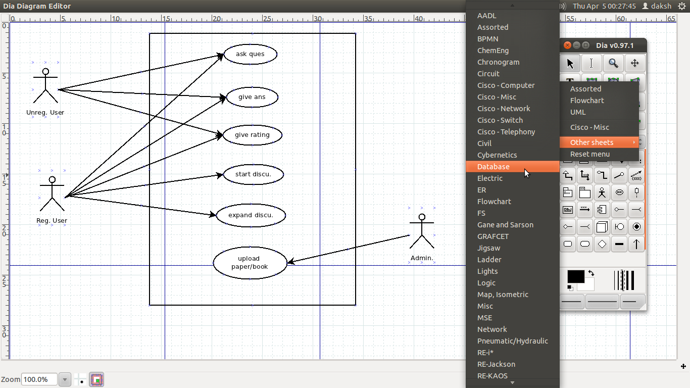 Ubuntu Blog: Dia : A Tool For Drawing Uml And Other Diagrams throughout Er Diagram Ubuntu