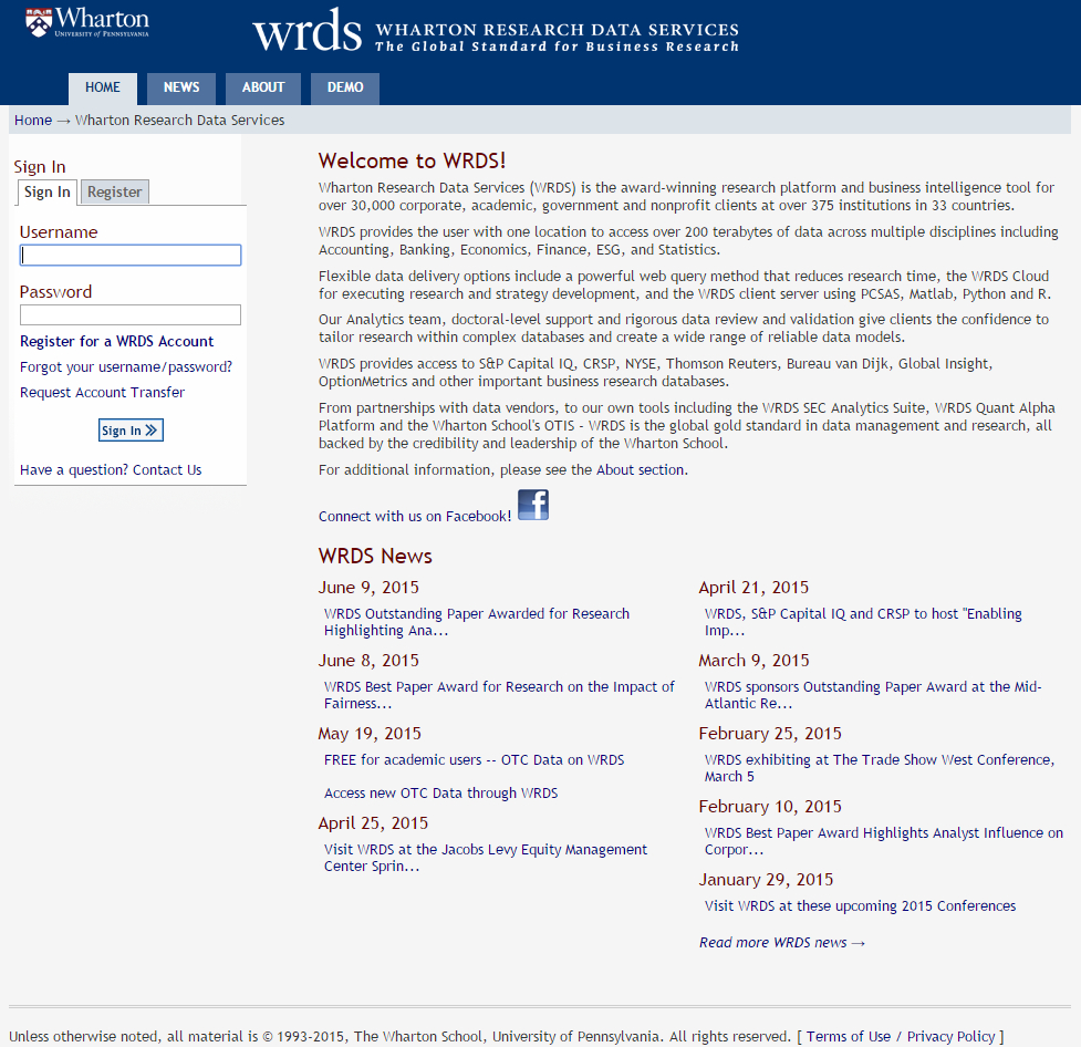 Wrds Website And Access | Business Research Plus for Wrds Database