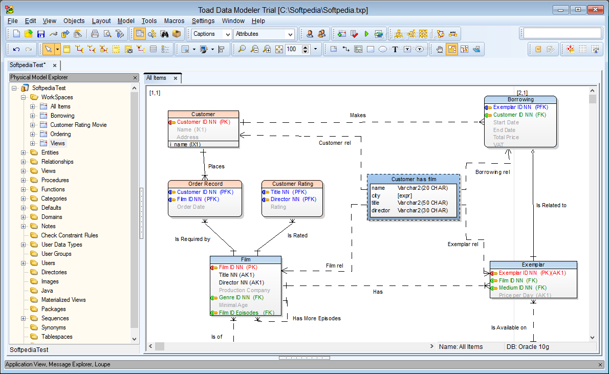 8 Database Diagram / Reverse Engineering Tools For Teradata intended for Er Diagram In Toad