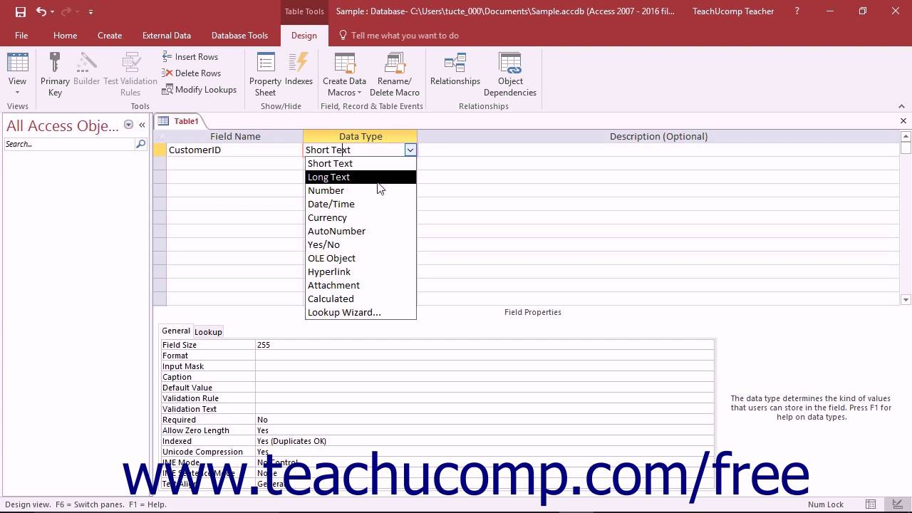 Access 2016 Tutorial Creating Relational Database Tables Microsoft Training in Er Diagram Access 2016