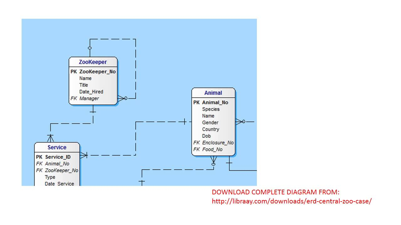 Central Zoo Erd Solution regarding Er Diagram Zoo