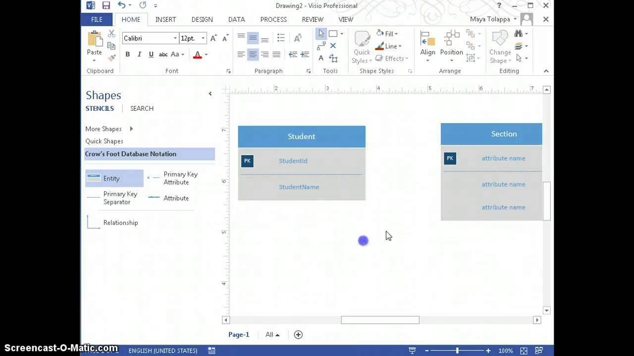 Create Er-Diagrams Using Visio 2013 intended for Er Diagram On Visio