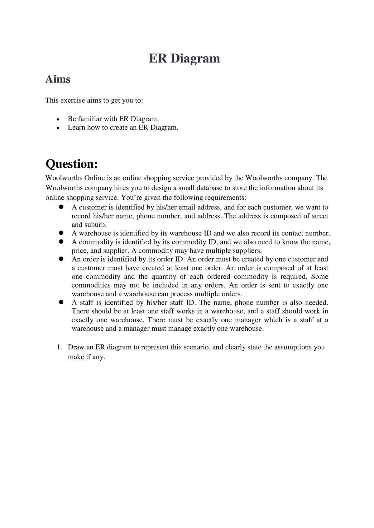 Data1001 Week5 Part1 Er Diagram - Unsw - Studocu for Er Diagram Assumptions