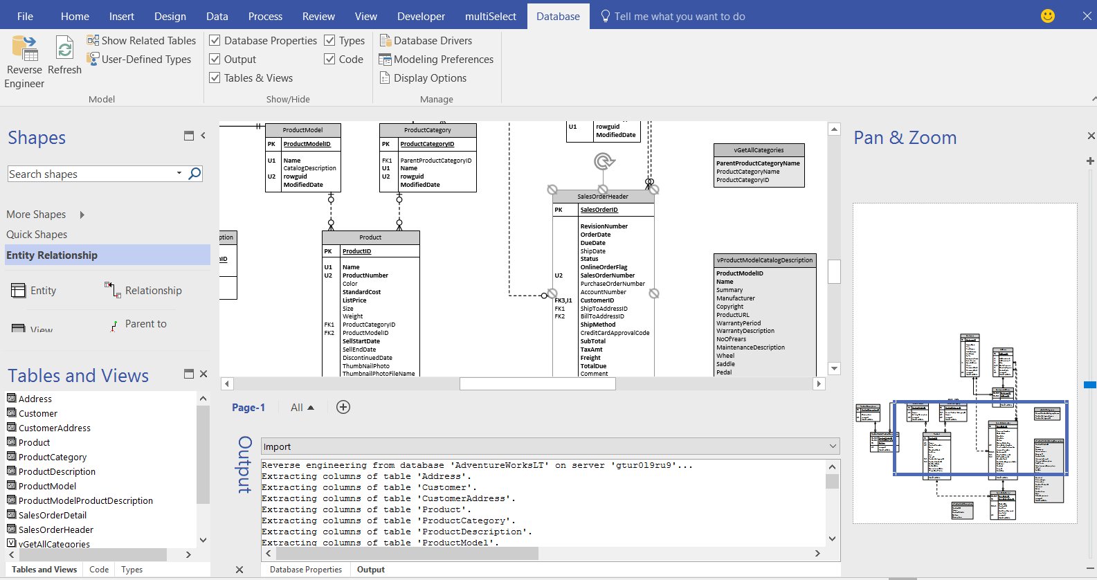 Database Reverse Engineering For Visio Pro | Orbus Visio Blog pertaining to Er Diagram Access 2016