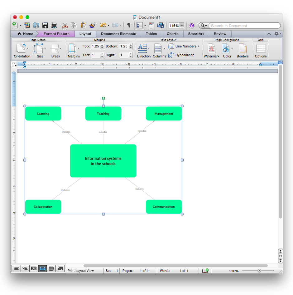 How To Add A Bubble Diagram To A Ms Word Document Using pertaining to Er Diagram Microsoft Word