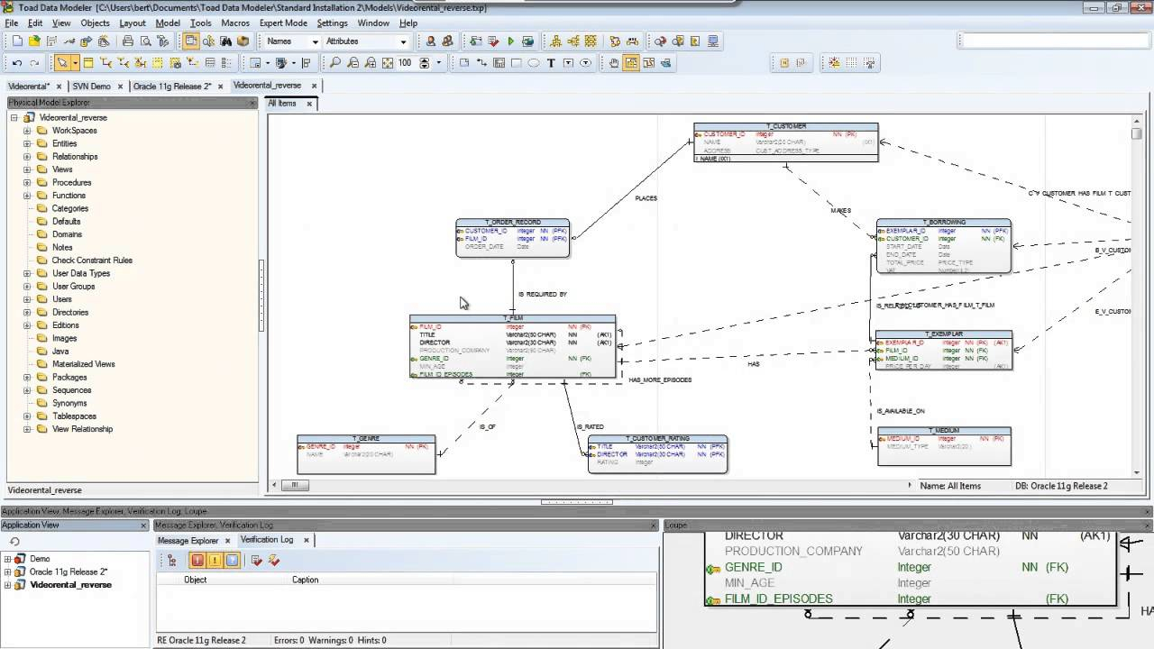 How To Reverse Engineer And Manage Models In Toad Data Modeler throughout Er Diagram In Toad