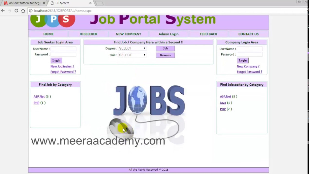 Job Portal Project In Asp intended for Er Diagram For Job Portal Download