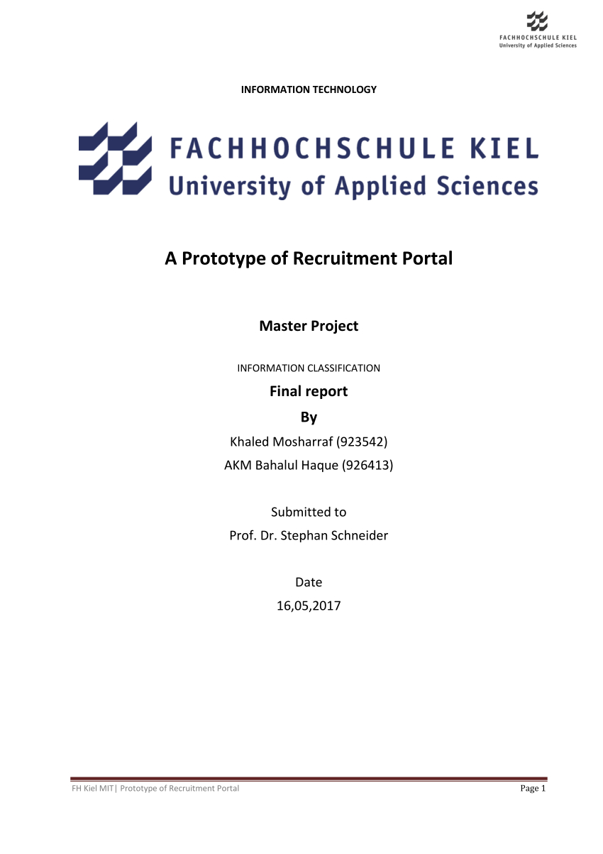Pdf) A Prototype Of Recruitment Portal regarding Er Diagram For Job Portal Project