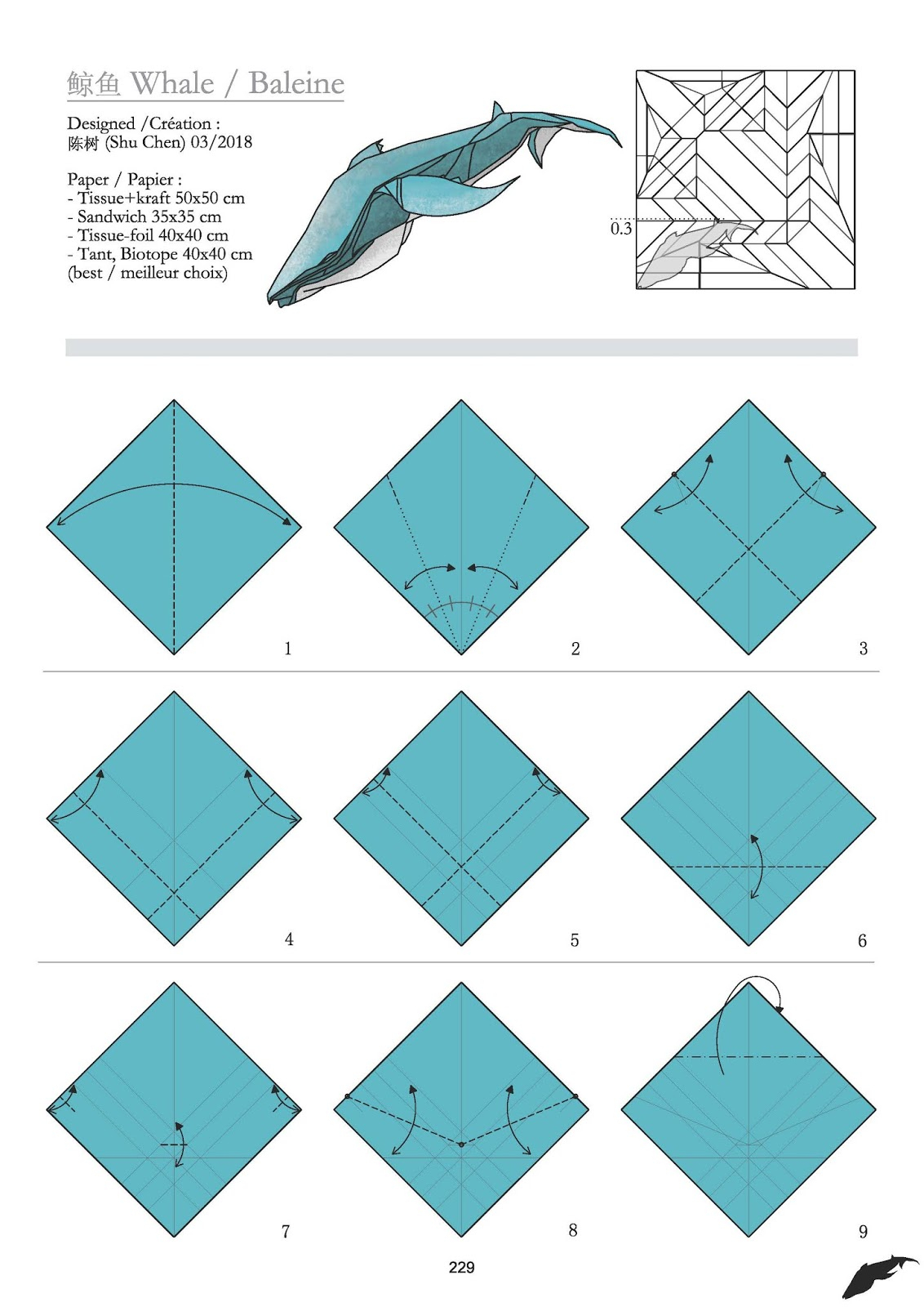 Ruby Book Origami: Diagram Blue Whale-Shu Chen regarding Chen Diagram