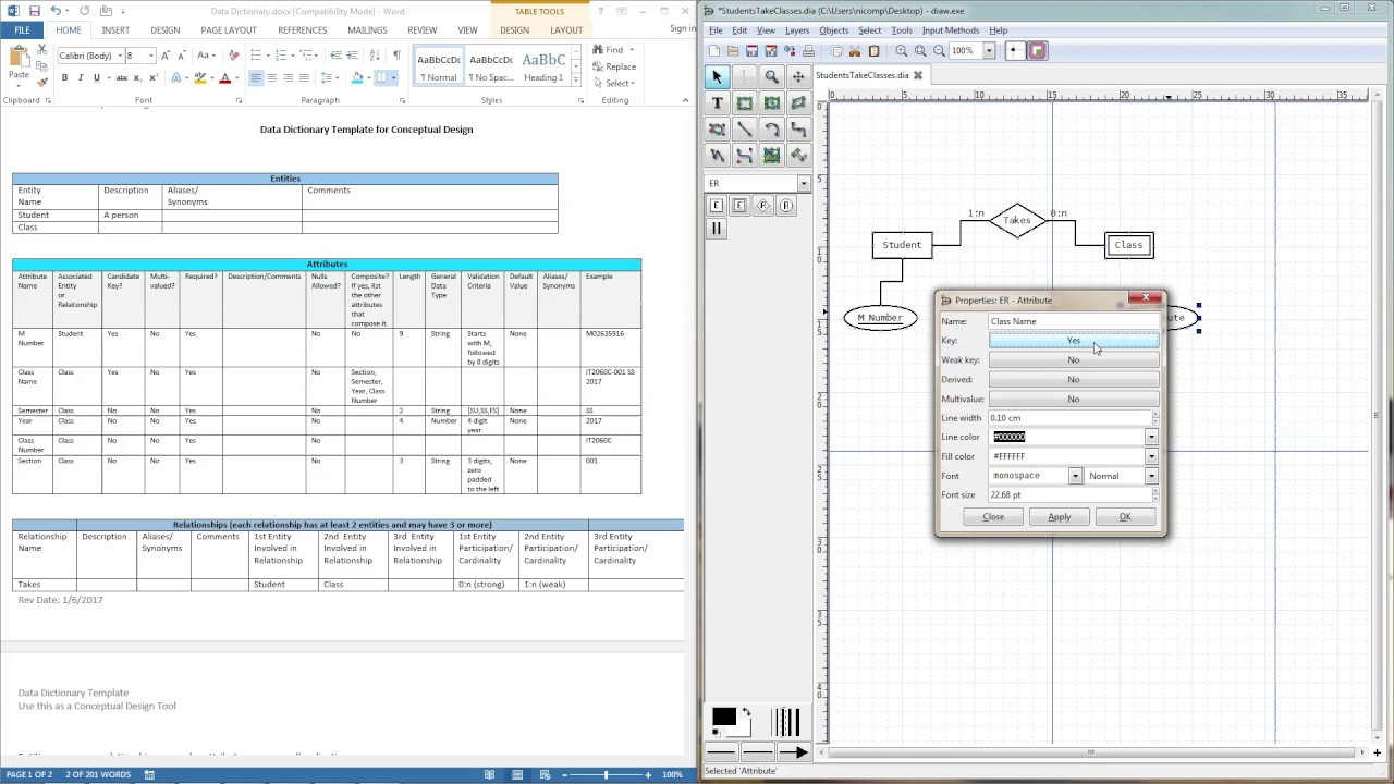 Using Dia To Create A Simple Er Diagram inside Er Diagram Using Dia