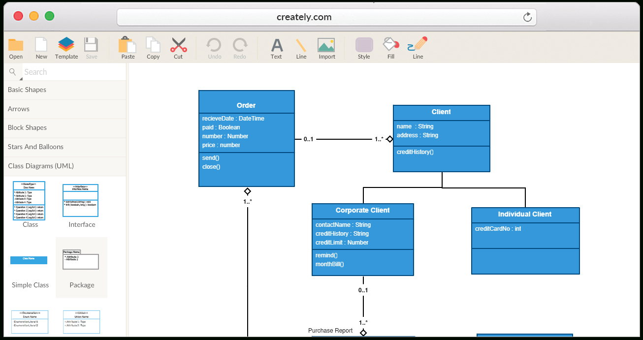 Create Class Diagrams Online With Creately ( Uml ) within Draw Diagram Online