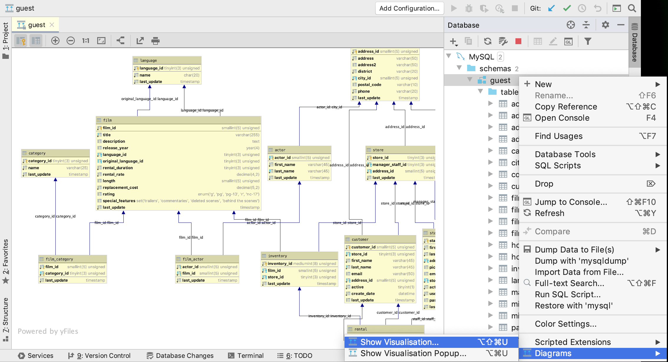 Create Diagrams - Help | Rubymine in Create Db Diagram