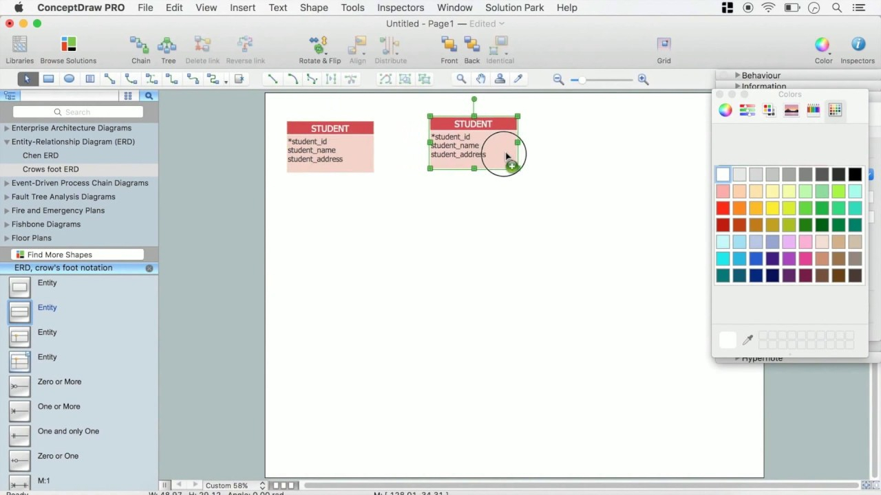 Entity-Relationship Diagram (Erd) With Conceptdraw Diagram with Er Diagram In Excel