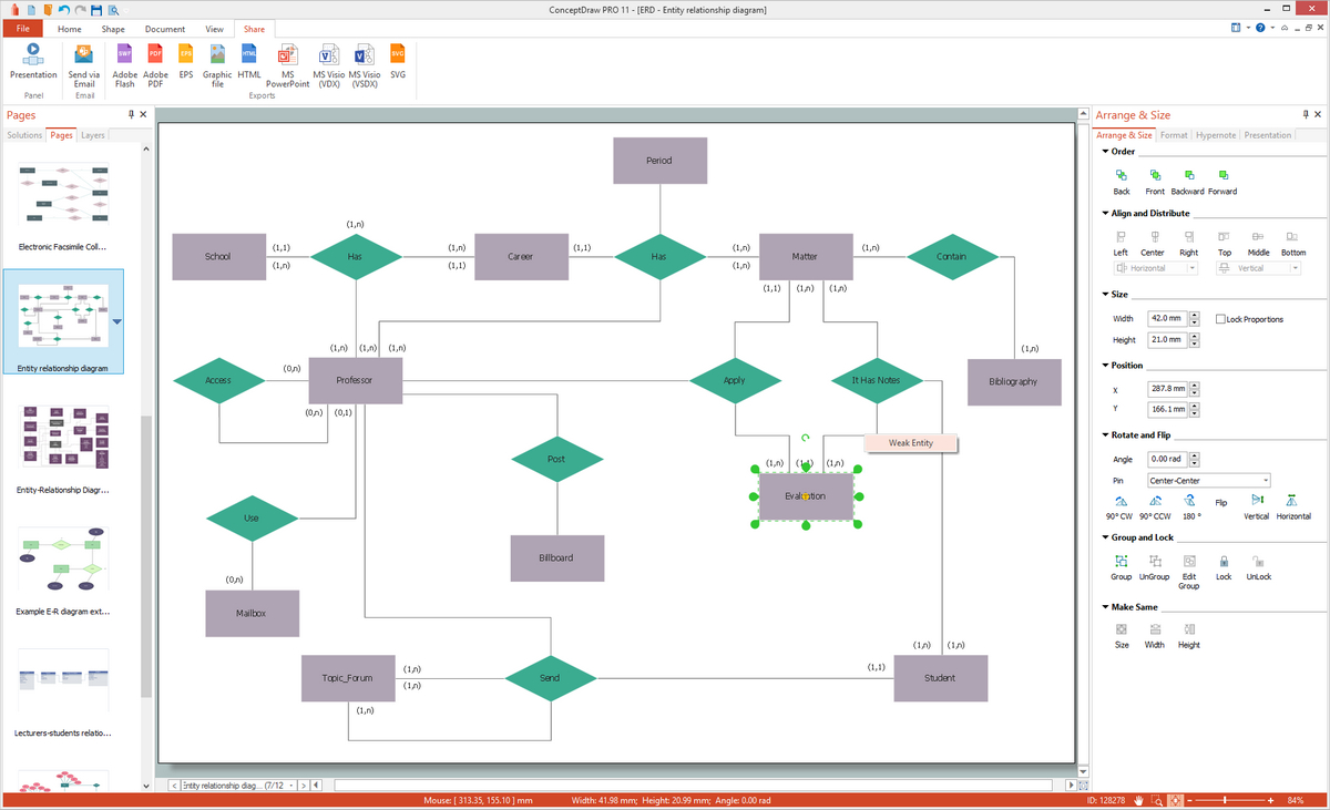 Entity Relationship Diagram Symbols | Professional Erd Drawing for Level 1 Er Diagram